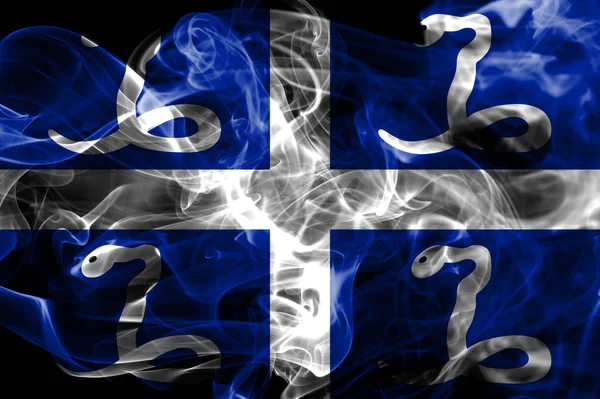 马提尼克岛烟雾旗 法国属地旗 — 图库照片