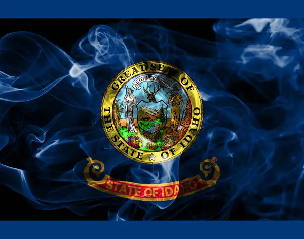 Idaho State Smoke Flag United States America — 스톡 사진