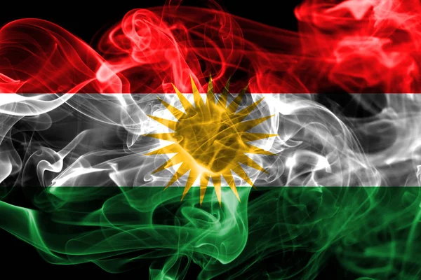 Курдистан Дымовой Флаг Иракский Флаг — стоковое фото