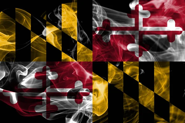 Maryland State Smoke Flag États Unis Amérique — Photo