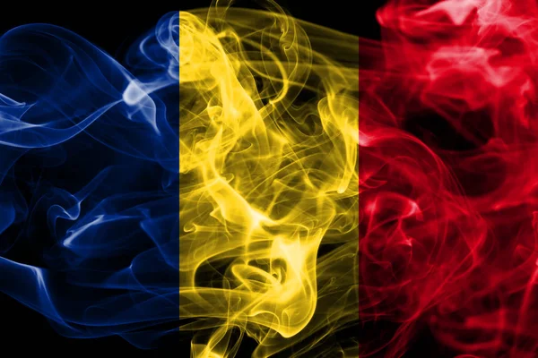 Румыния Курит Флаг Черном Фоне — стоковое фото