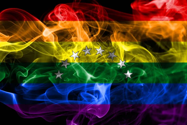 委内瑞拉同性恋烟旗 Lgbt委内瑞拉国旗 — 图库照片