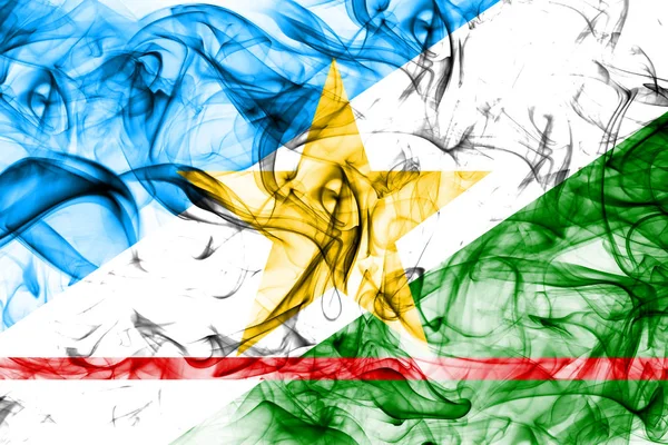 Roraima Kouřová Vlajka Stát Brazílie — Stock fotografie