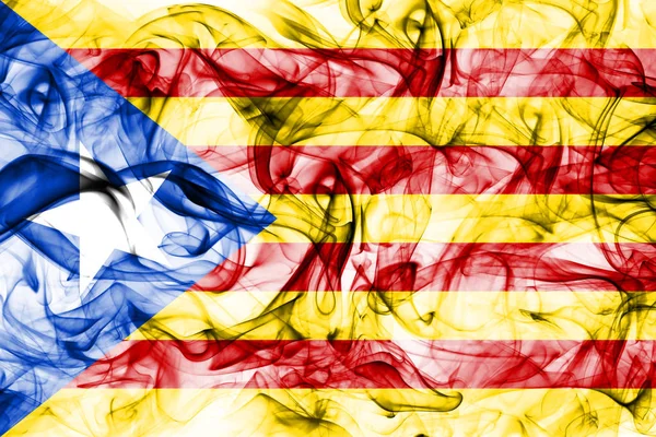 Bandera Humo Cataluña Bandera Territorial Dependiente — Foto de Stock