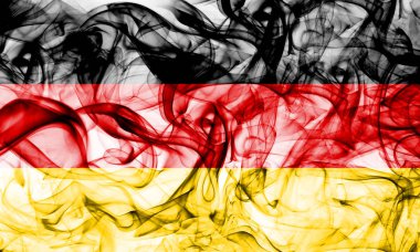 Beyaz bir arka plan üzerinde duman Almanya bayrağı 