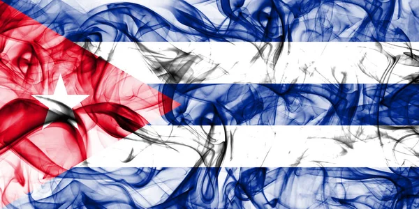 Kubanische Rauchfahne Auf Weißem Hintergrund — Stockfoto