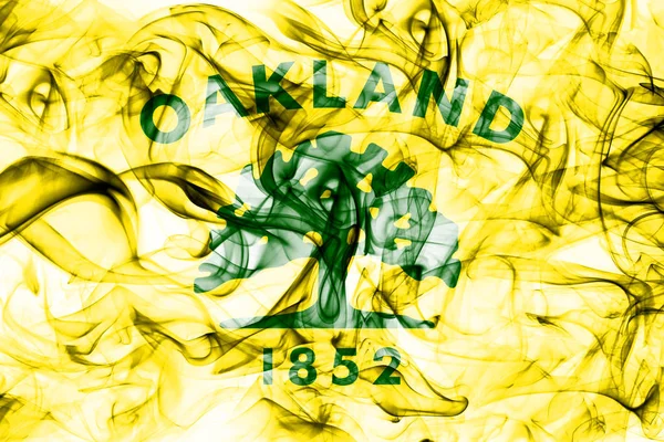 Oakland City Smoke Flag California State Estados Unidos América — Fotografia de Stock