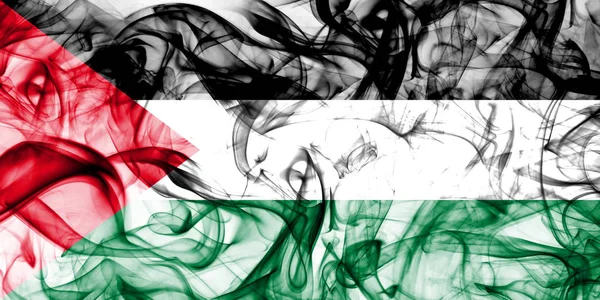 Palestina Fumo Bandiera Sfondo Bianco — Foto Stock