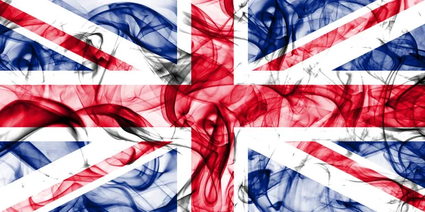 Egyesült Királyság Füst Zászló Union Jack Zászló — Stock Fotó