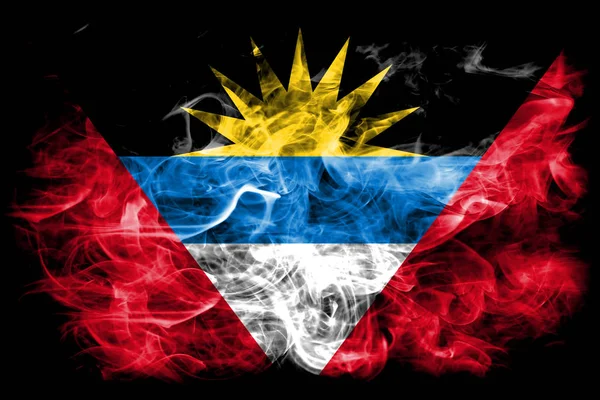 Antigua Barbuda Smoke Flag — Stock Photo, Image