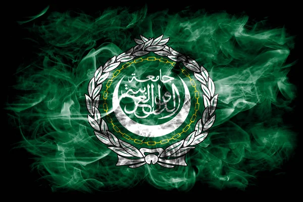 Drapelul Fum Ligii Arabe Organizația Regională Statelor Arabe — Fotografie, imagine de stoc
