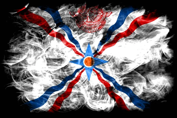 Assyrien Rauchfahne Flagge Des Abhängigen Territoriums — Stockfoto