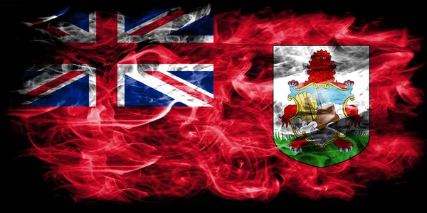 Bandera Humo Bermuda Territorios Británicos Ultramar Bandera Territorio Dependiente Gran — Foto de Stock