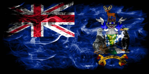 South Georgia South Sandwich Islands Smoke Flag British Overseas Territories — Stock Photo, Image