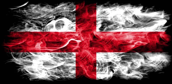 Bandera Humo Inglaterra Sobre Fondo Negro — Foto de Stock