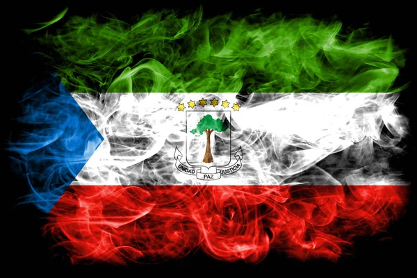 Bandiera Fumo Della Guinea Equatoriale — Foto Stock