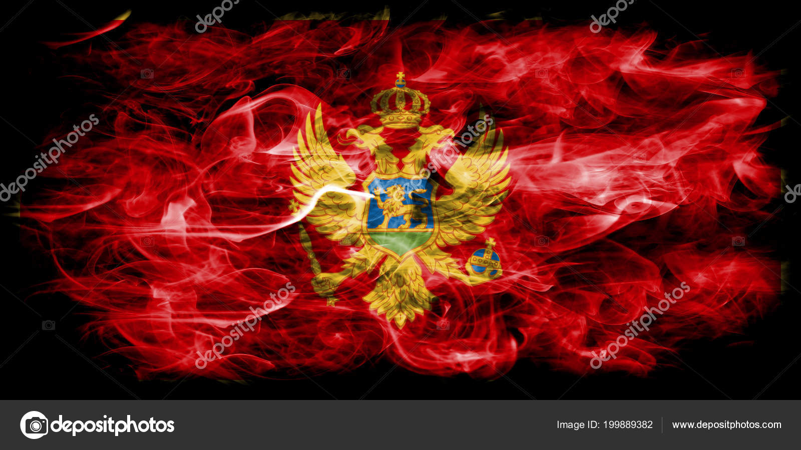Montenegro Smoke Flag Black Background Stock Photo C Vladem 199889382