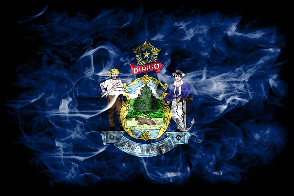 Maine State Smoke Flag Estados Unidos América — Fotografia de Stock