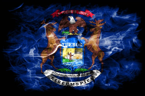 Michigan State Smoke Flag Estados Unidos América — Fotografia de Stock