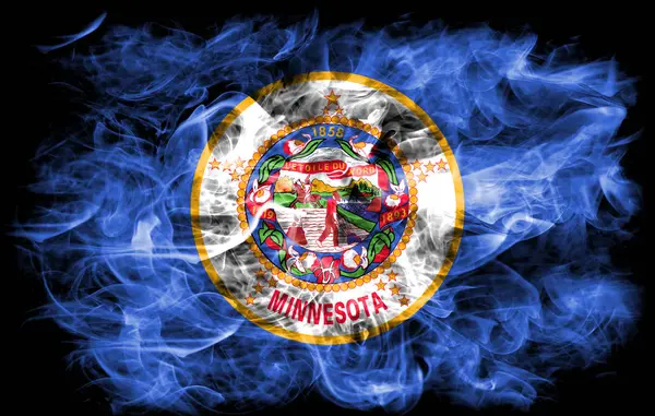 Minnesota State Smoke Flag Stany Zjednoczone Ameryki — Zdjęcie stockowe