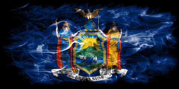 Flaga Dymu Nowym Jorku Stany Zjednoczone Ameryki — Zdjęcie stockowe