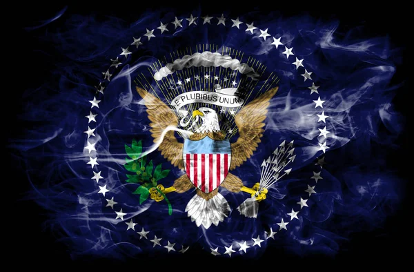 Πρόεδρος Των Ηνωμένων Πολιτειών Της Αμερικής Σημαία Καπνού Ηνωμένες Πολιτείες — Φωτογραφία Αρχείου