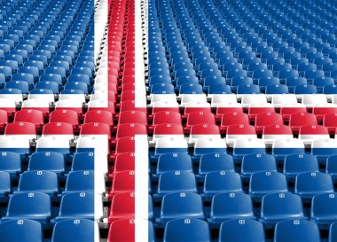 İzlanda bayrağı stadyum koltukları