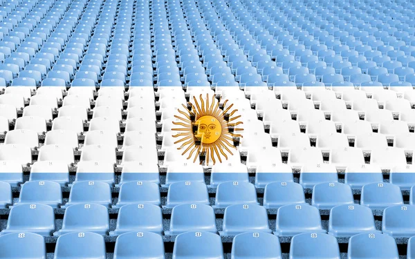 Argentina Bandiera Sedili Dello Stadio — Foto Stock