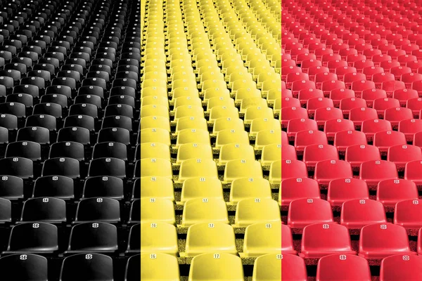 Belgium Flag Stadium Seats — Stock Photo, Image