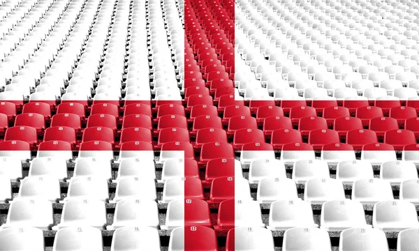 Asientos Del Estadio Bandera Inglaterra — Foto de Stock