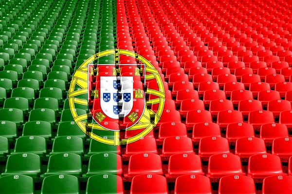 Portugal Flagga Stadion Platser — Stockfoto