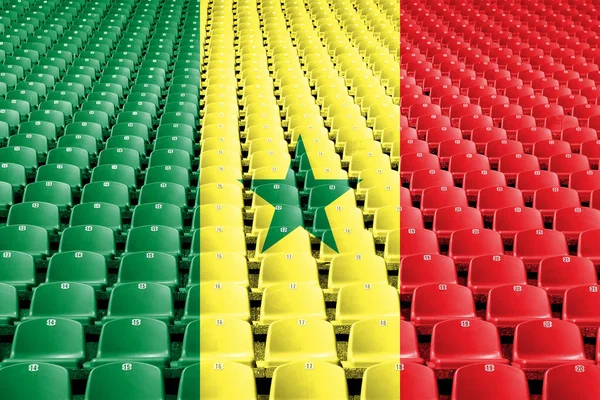 Senegal bayrak stadyum koltukları