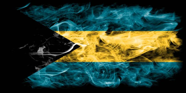 Bahamas Rauchfahne Auf Schwarzem Hintergrund — Stockfoto