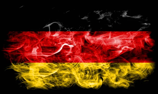 Alemanha Fumaça Bandeira Fundo Preto — Fotografia de Stock