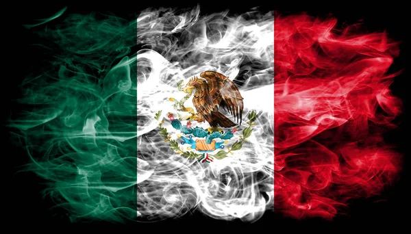 Bandera Humo México Sobre Fondo Negro — Foto de Stock