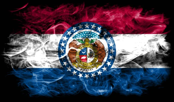 Bandera Humo Del Estado Missouri Estados Unidos América —  Fotos de Stock