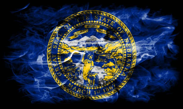 Nebraska State Smoke Flag Amerikas Förenta Stater — Stockfoto