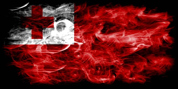 Tonga Rauchfahne Auf Schwarzem Hintergrund — Stockfoto
