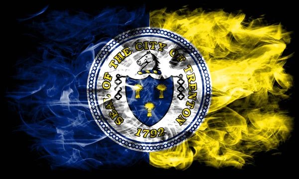 Trenton City Smoke Flag New Jersey State Spojené Státy Americké — Stock fotografie