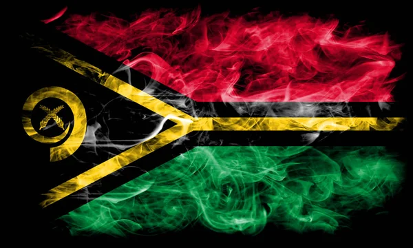 Vanuatu Smoke Flag Black Background — Stock Photo, Image