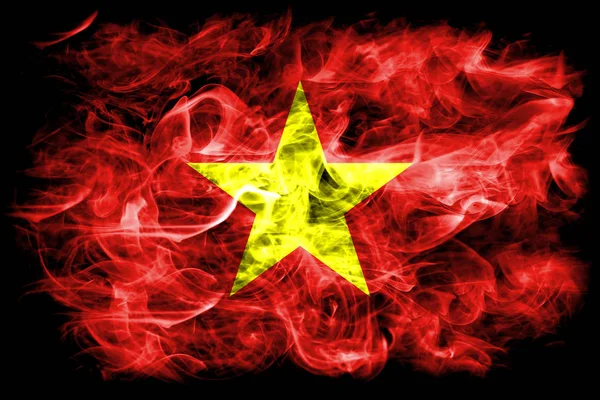 Vietnam Smoke Flag Black Background — Stock Photo, Image