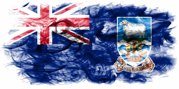 Bandeira Fumo Das Ilhas Falkland Territórios Ultramarinos Britânicos Bandeira Território — Fotografia de Stock