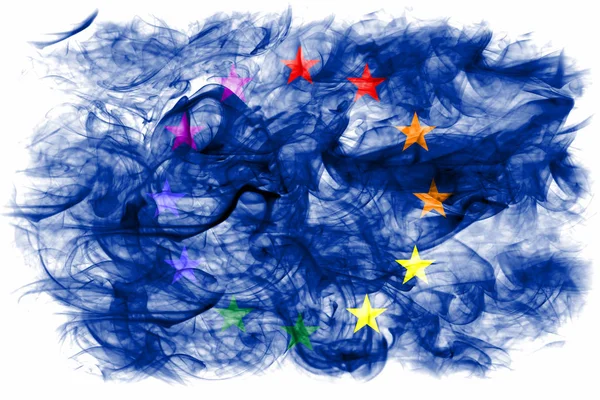 Europa Bög Rök Flagga Europa Flagga — Stockfoto