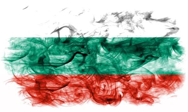 Прапор Болгарії Диму Білому Фоні — стокове фото
