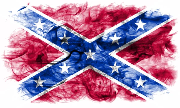 Confederate Flag Navy Jack Smoke Flag — Stock Photo, Image