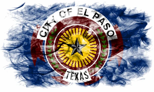 Paso City Smoke Flag Texas State Verenigde Staten Van Amerika — Stockfoto