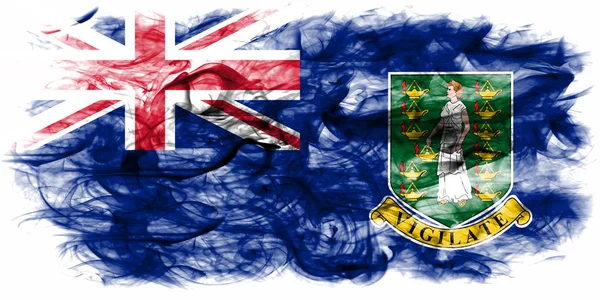 British Virgin Islands Smoke Flag British Overseas Territories Britain Dependent — Stock Photo, Image