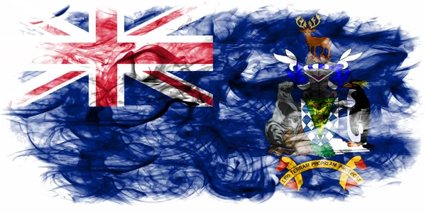 South Georgia South Sandwich Islands Smoke Flag British Overseas Territories — Stock Photo, Image
