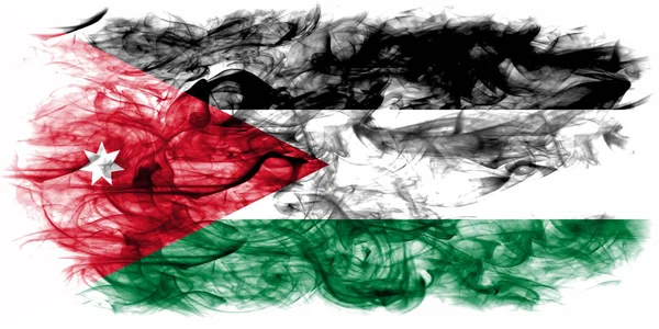 Bandera Humo Jordan Sobre Fondo Blanco — Foto de Stock