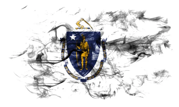 Massachusetts State Smoke Flagge Vereinigte Staaten Von Amerika — Stockfoto